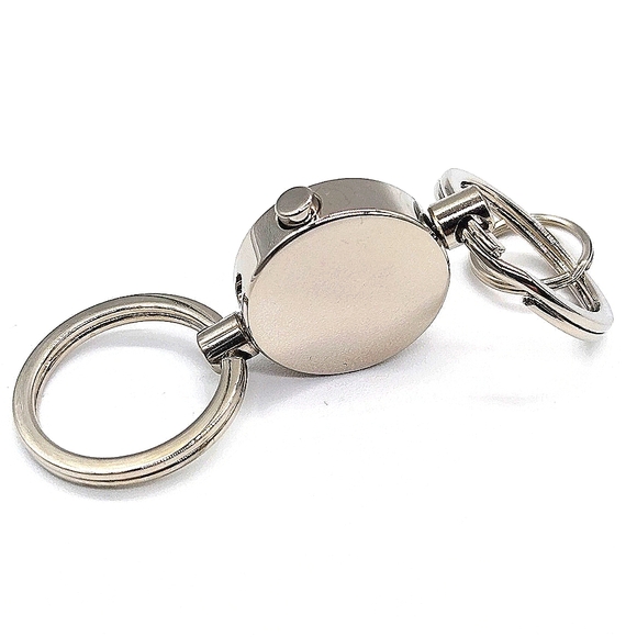 Genuine Silver Mercedes Benz Dual Fob Keychain Detachable for Valet OEM-Boxed - Picture 5 of 7